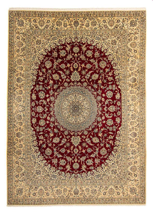 Persisk tæppe - Nain - Royal - 408 x 300 cm - mørkerød