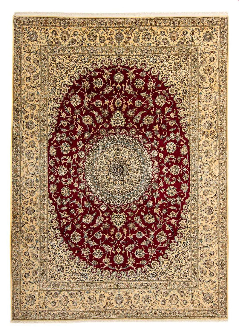 Persisk tæppe - Nain - Royal - 408 x 300 cm - mørkerød