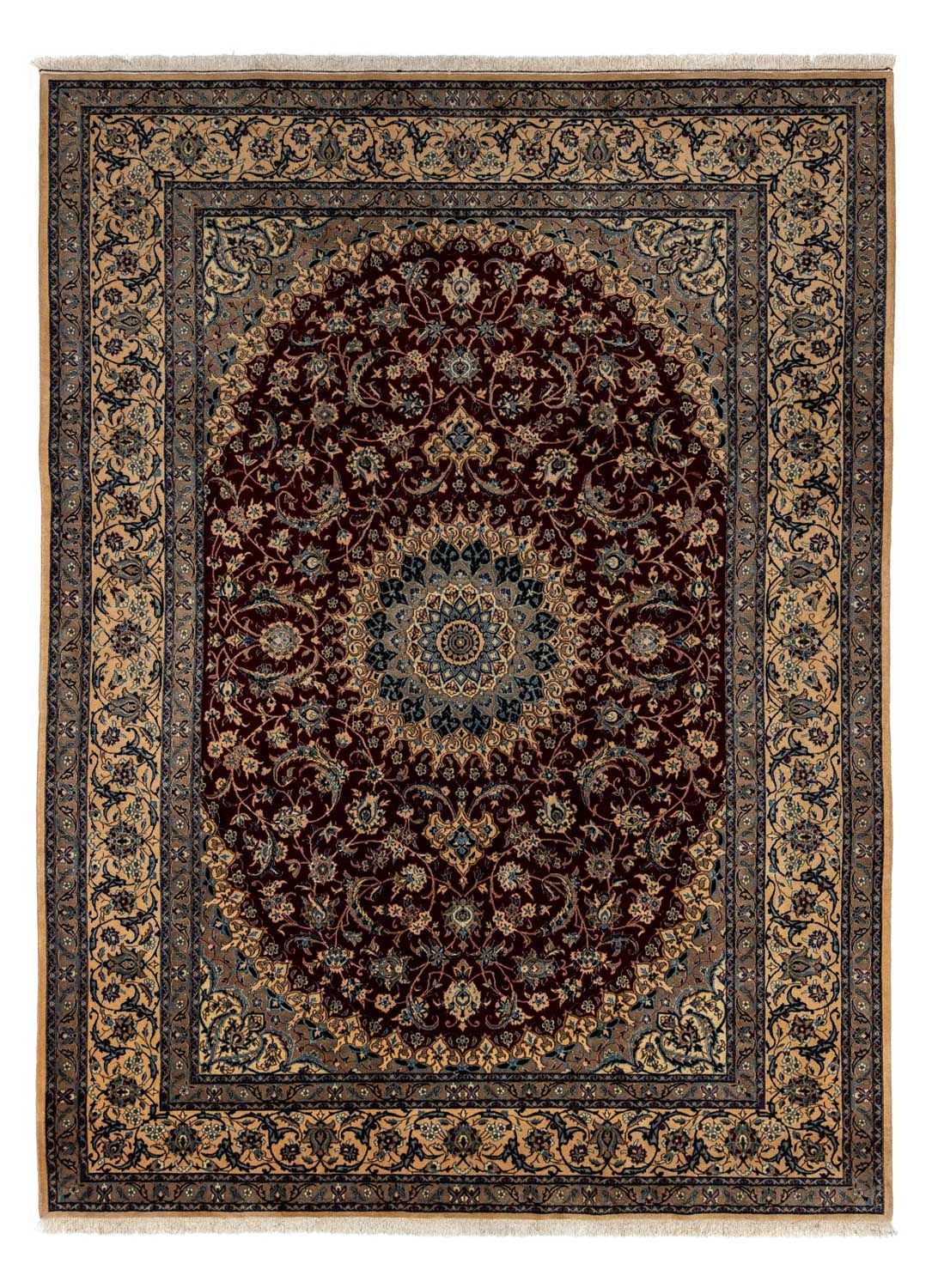 Persisk tæppe - Nain - Royal - 344 x 248 cm - sort