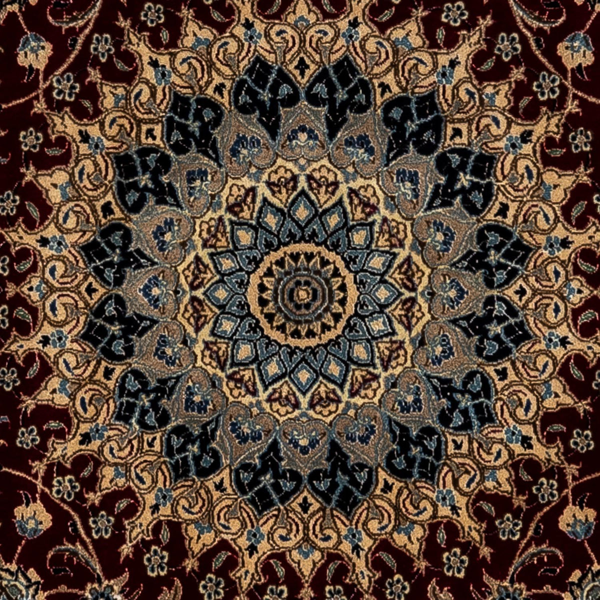 Persisk tæppe - Nain - Royal - 344 x 248 cm - sort
