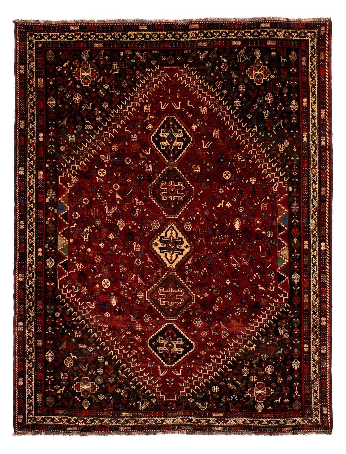 Persisk tæppe - Nomadisk - 310 x 228 cm - mørkerød