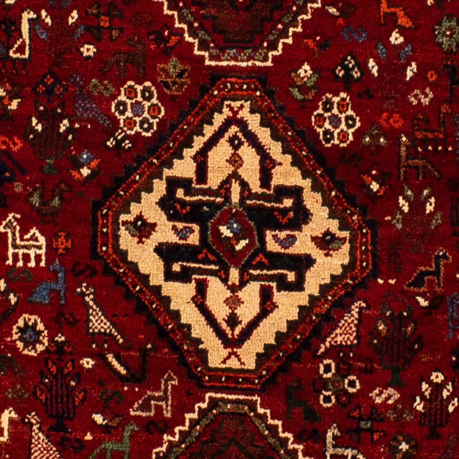 Persisk tæppe - Nomadisk - 310 x 228 cm - mørkerød