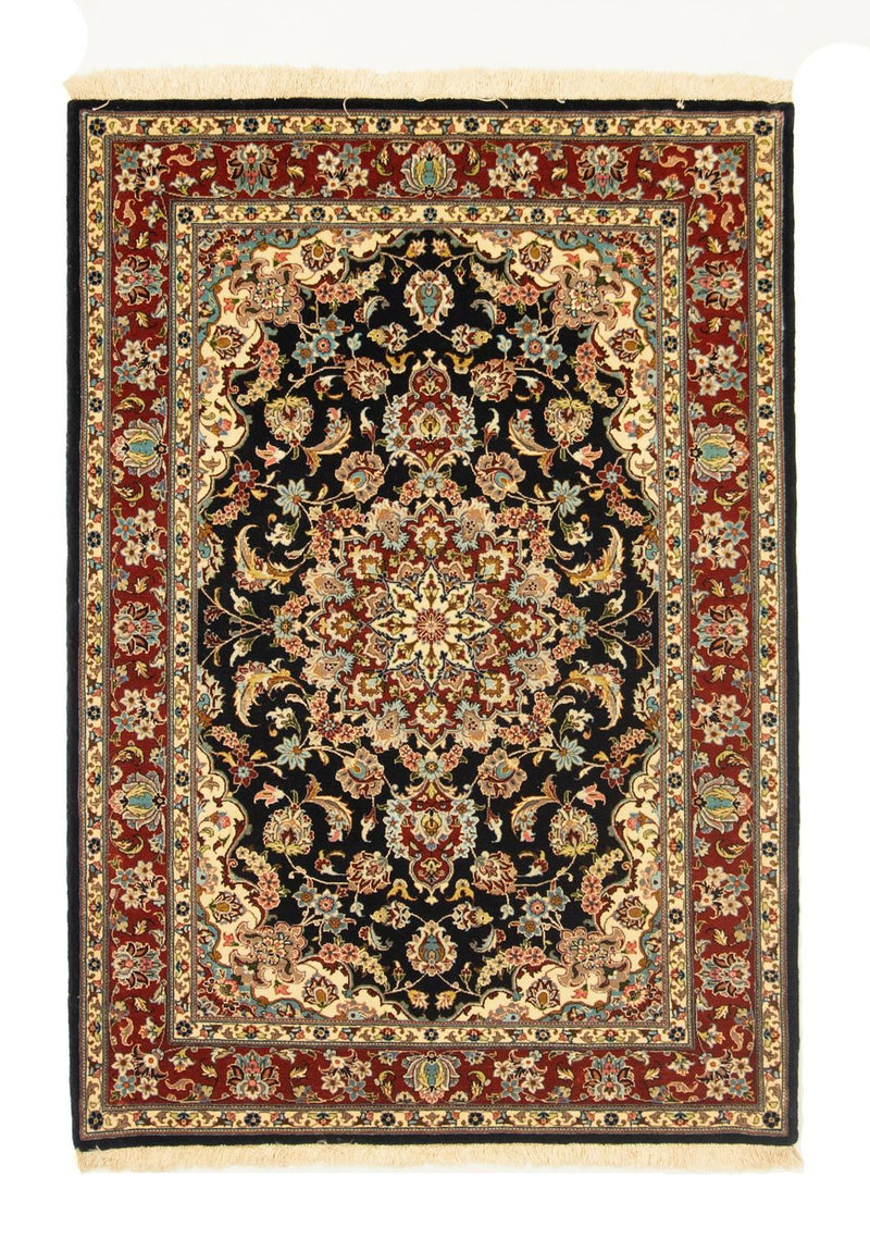 Persisk tæppe - Ghom - 151 x 105 cm - sort