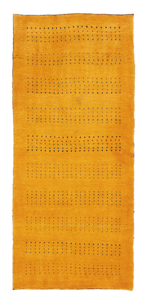 Løber Gabbeh Tæppe - Loribaft Persisk - 197 x 83 cm - guld