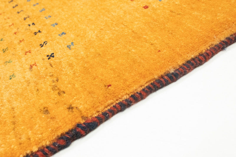 Løber Gabbeh Tæppe - Loribaft Persisk - 197 x 83 cm - guld