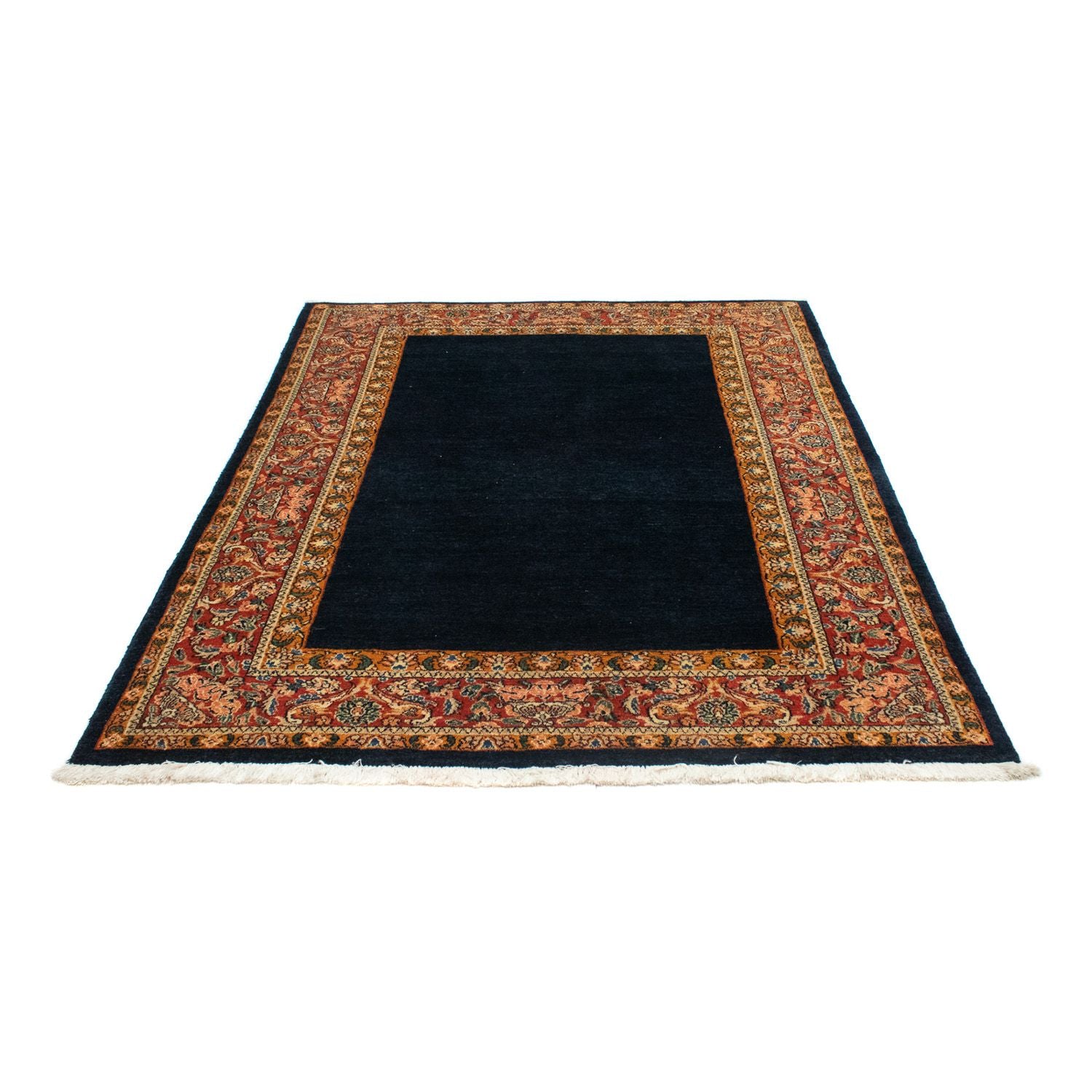 Gabbeh Tæppe - Loribaft Persisk - 189 x 147 cm - mørkeblå