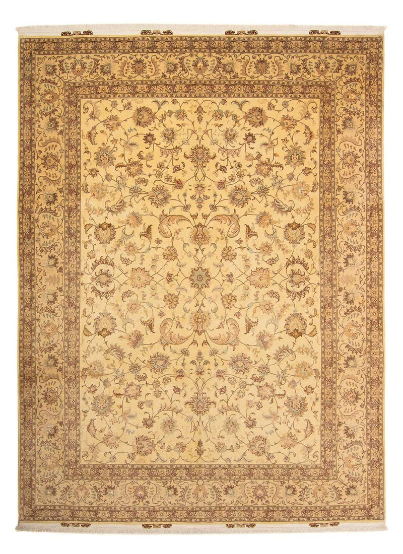 Persisk tæppe - Tabriz - Royal - 393 x 298 cm - lys brun