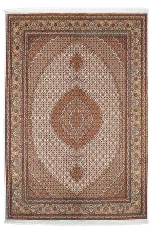 Persisk tæppe - Tabriz - 250 x 168 cm - lys brun