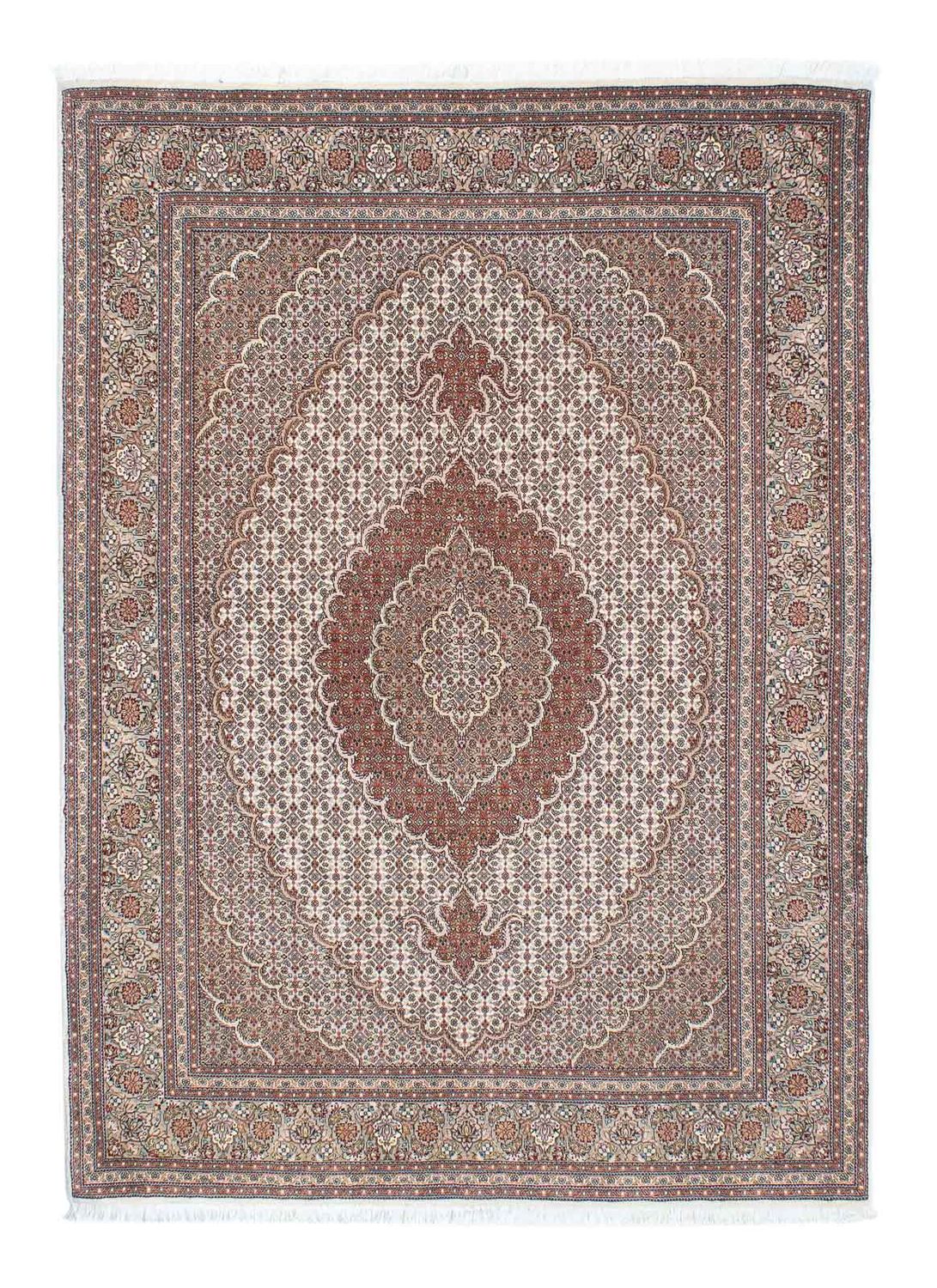 Persisk tæppe - Tabriz - Royal - 210 x 150 cm - lys brun