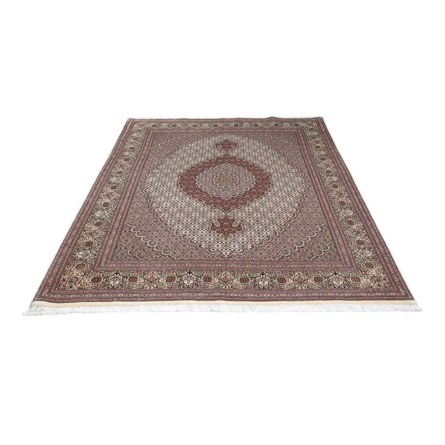 Persisk tæppe - Tabriz - Royal - 205 x 153 cm - lys brun