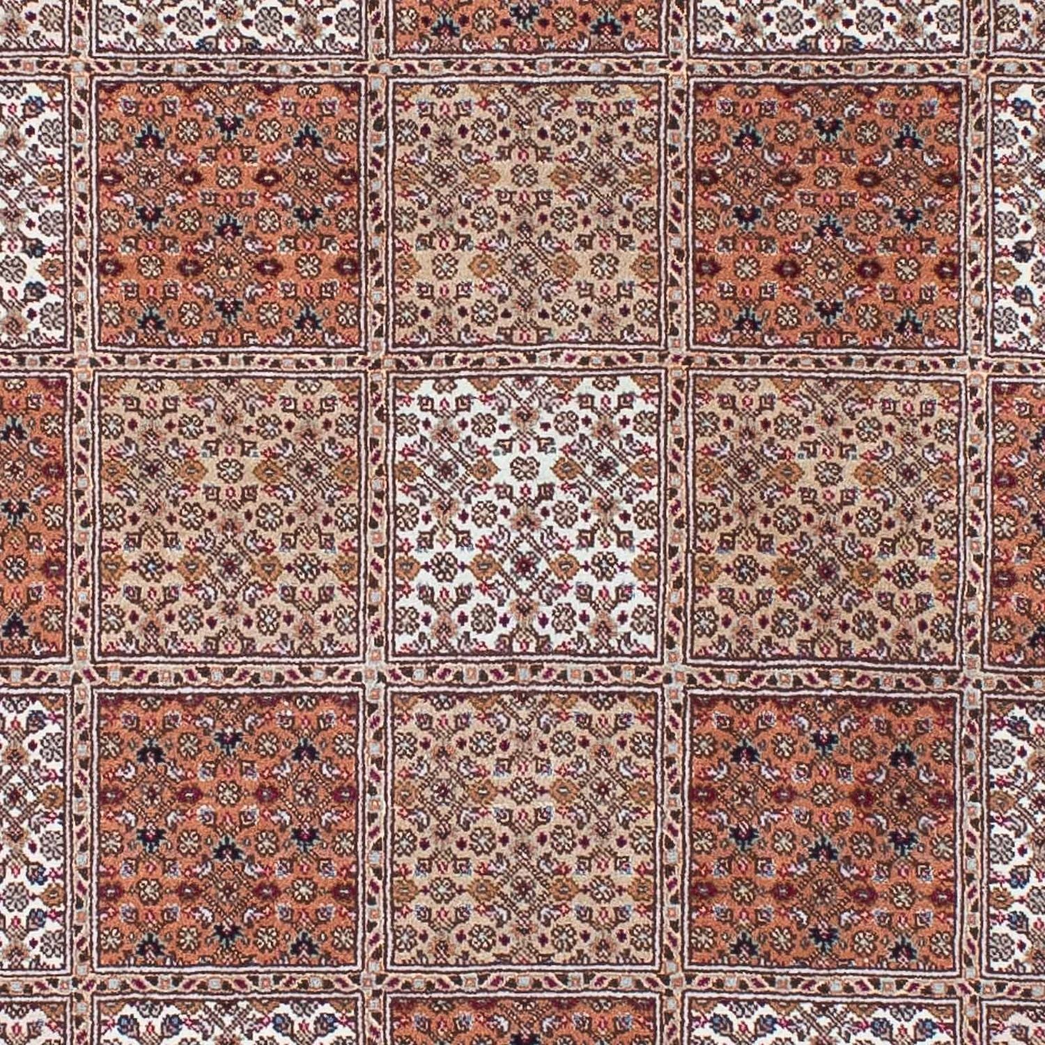 Persisk tæppe - Tabriz firkantet  - 153 x 150 cm - mørkerød