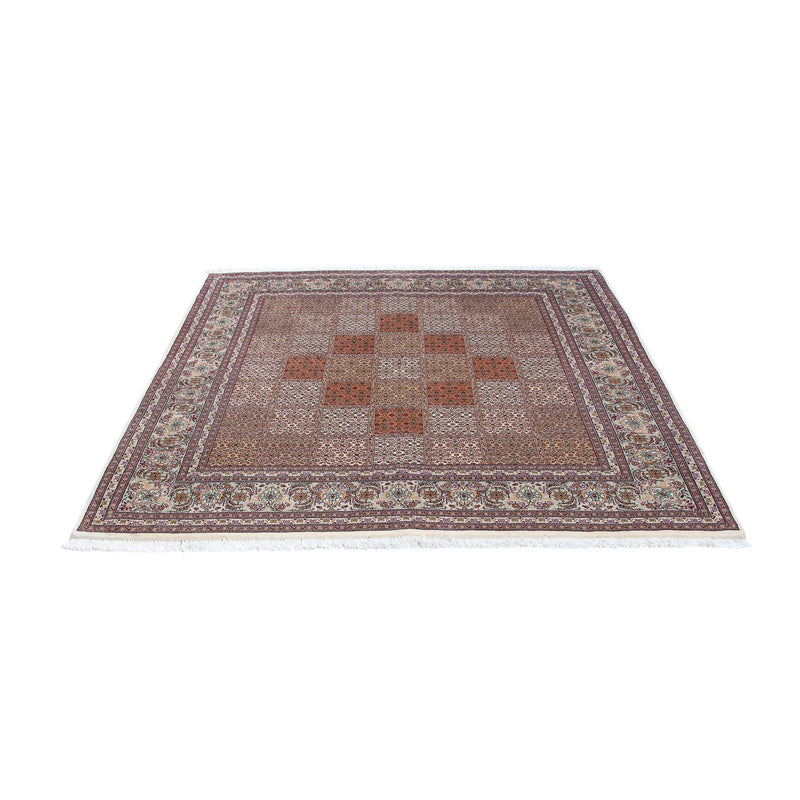 Persisk tæppe - Tabriz firkantet  - 153 x 150 cm - mørkerød