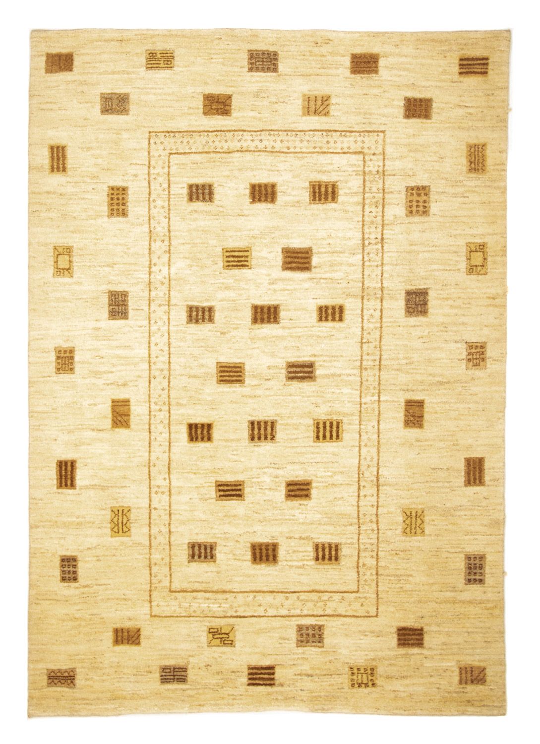Gabbeh-tæppe - Persisk - 228 x 168 cm - beige