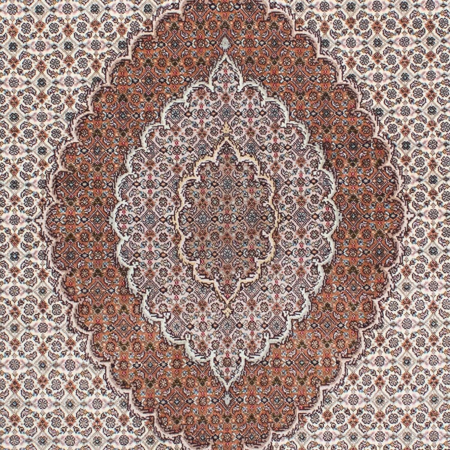 Persisk tæppe - Tabriz - 212 x 153 cm - lys brun