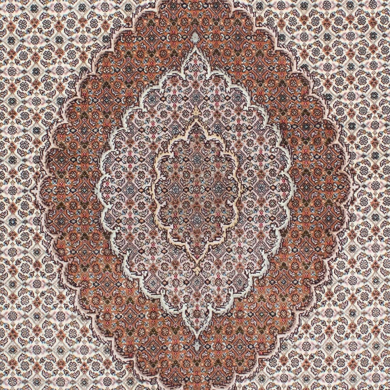 Persisk tæppe - Tabriz - 212 x 153 cm - lys brun