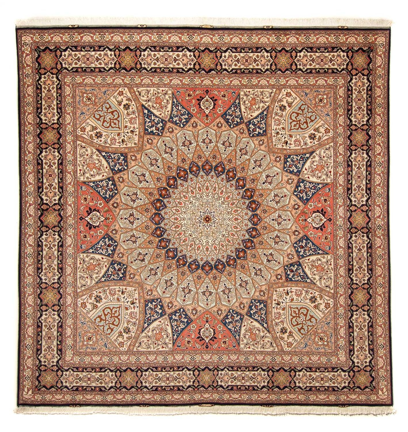 Persisk tæppe - Tabriz - Royal firkantet  - 253 x 250 cm - lys brun
