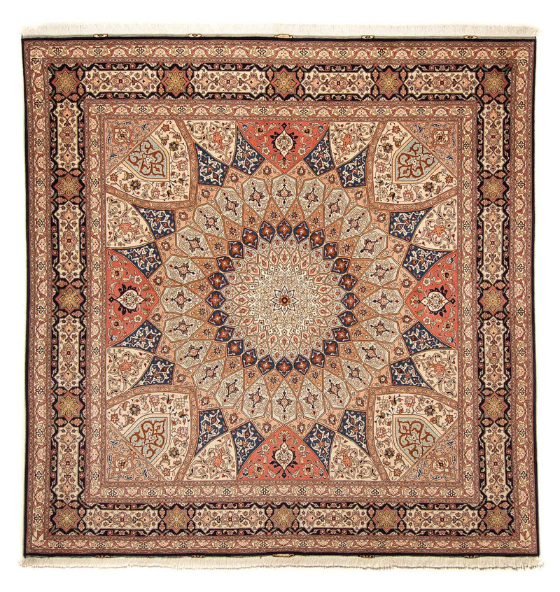 Persisk tæppe - Tabriz - Royal firkantet  - 253 x 250 cm - lys brun
