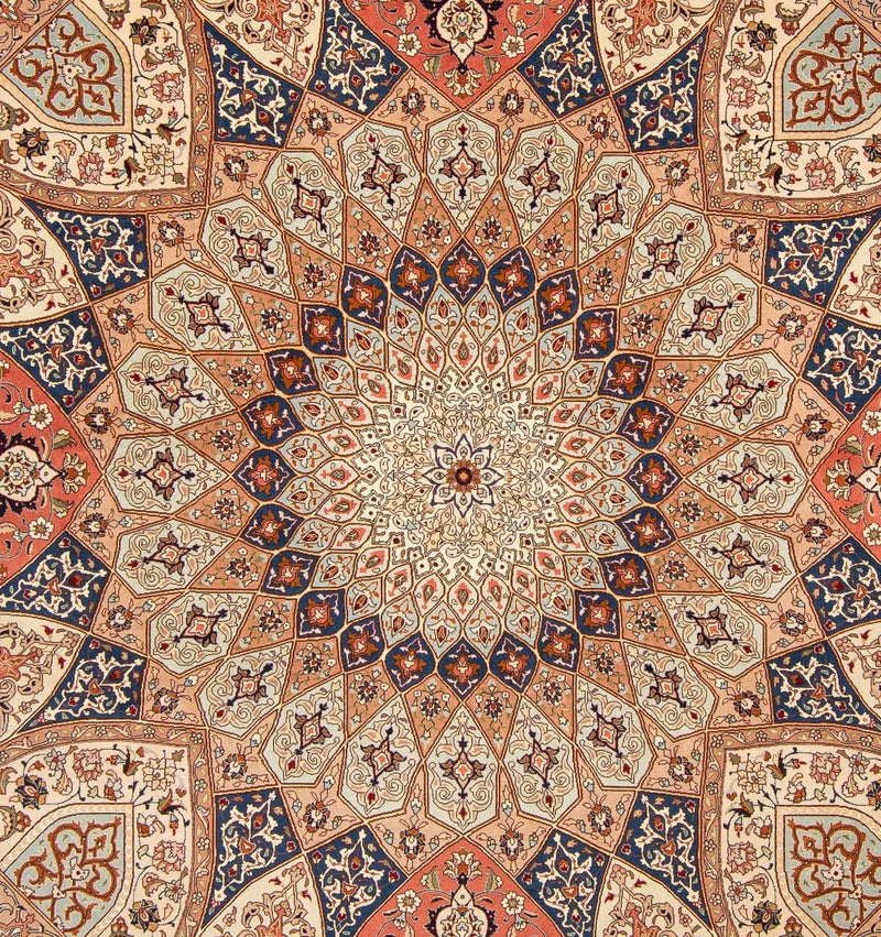Persisk tæppe - Tabriz - Royal firkantet  - 253 x 250 cm - lys brun