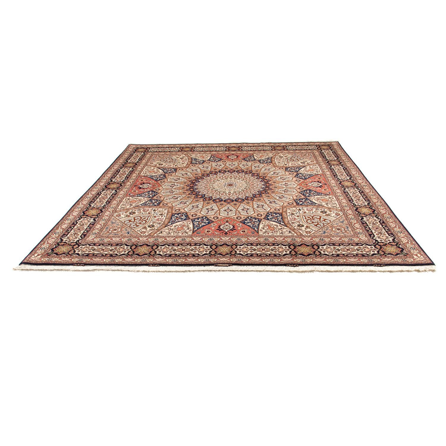 Persisk tæppe - Tabriz - Royal firkantet  - 253 x 250 cm - lys brun