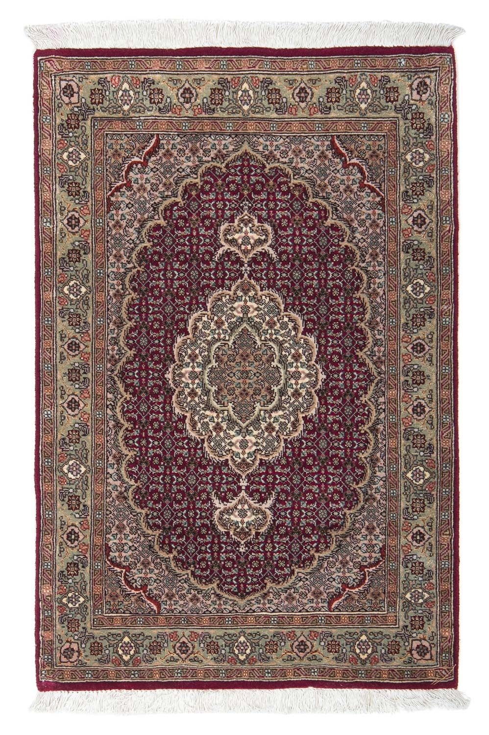 Persisk tæppe - Tabriz - Royal - 95 x 61 cm - mørkerød