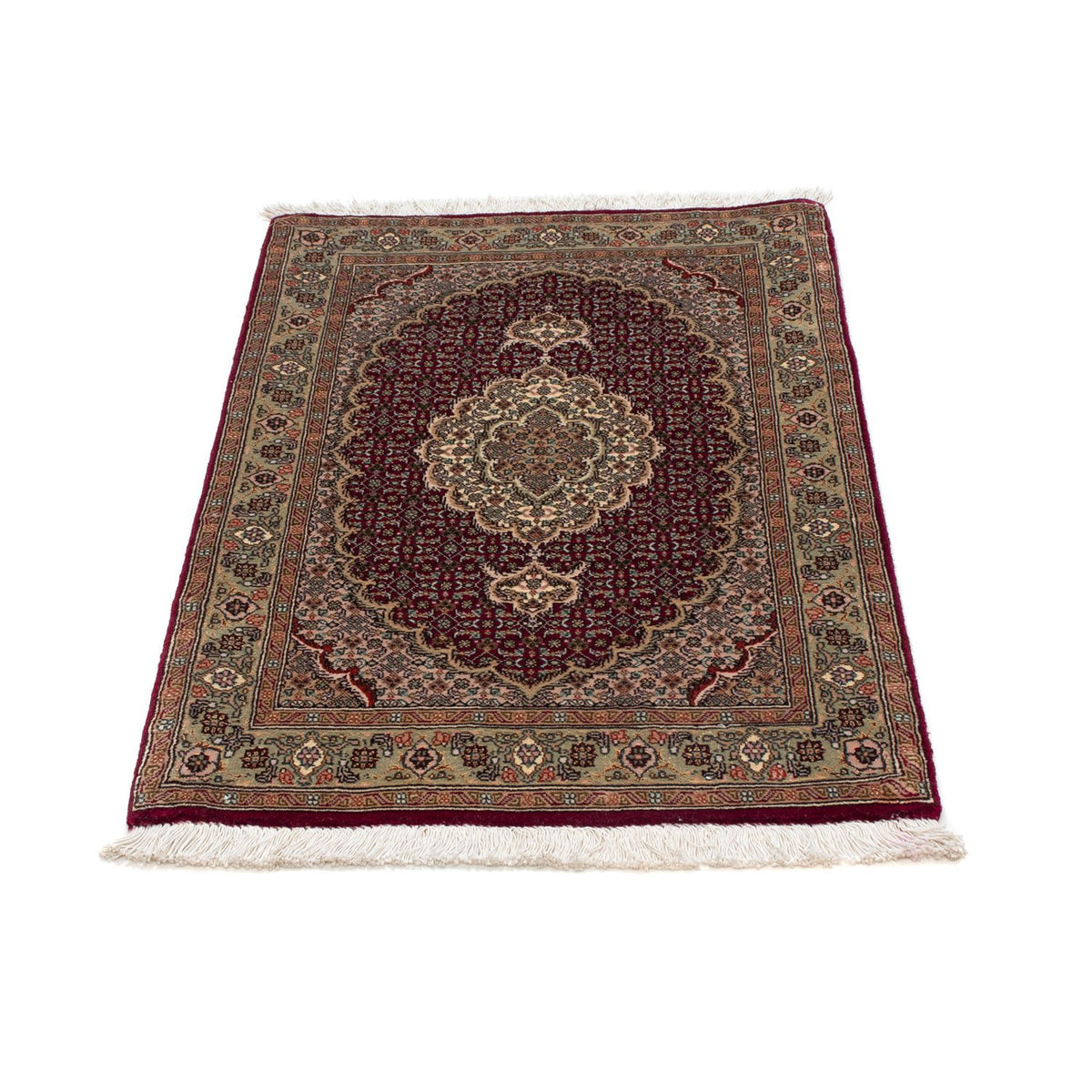 Persisk tæppe - Tabriz - Royal - 95 x 61 cm - mørkerød