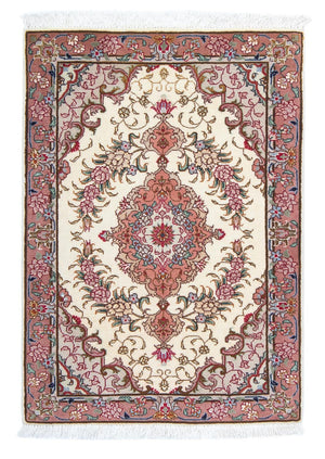 Persisk tæppe - Tabriz - Royal - 83 x 56 cm - beige