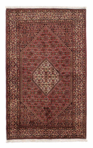 Persisk tæppe - Bijar - 235 x 140 cm - lysrød