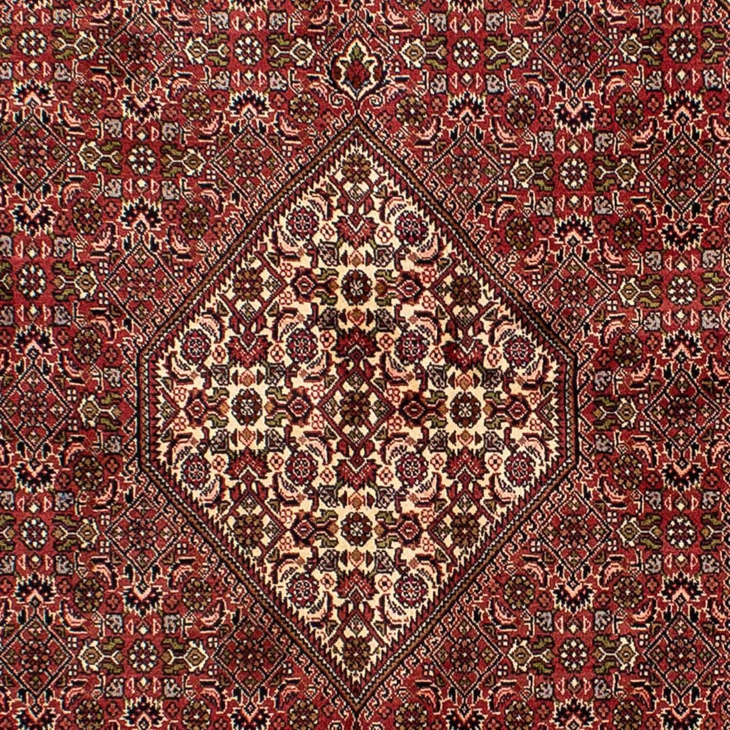 Persisk tæppe - Bijar - 235 x 140 cm - lysrød