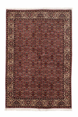 Persisk tæppe - Bijar - 205 x 141 cm - mørkerød