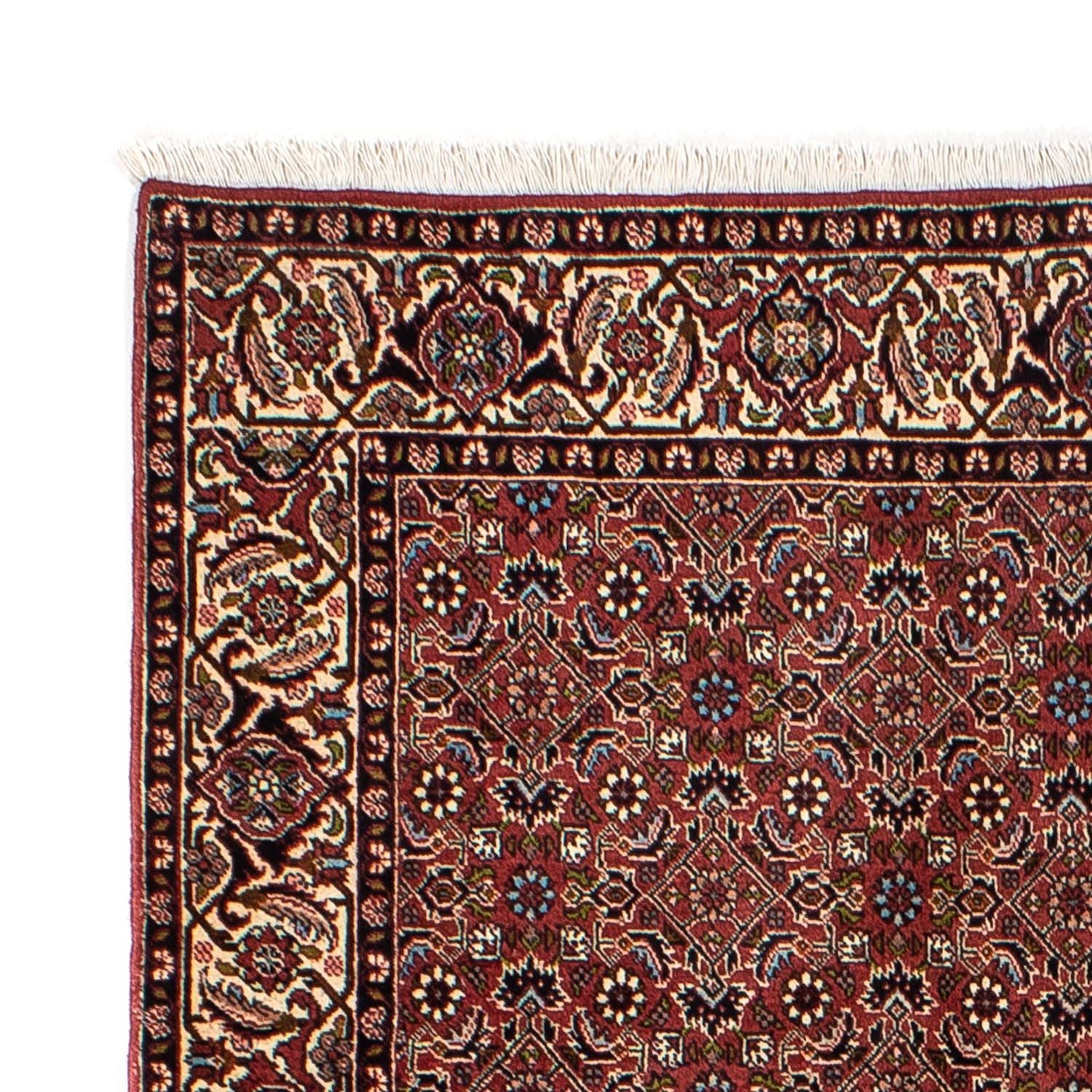 Persisk tæppe - Bijar - 205 x 141 cm - mørkerød