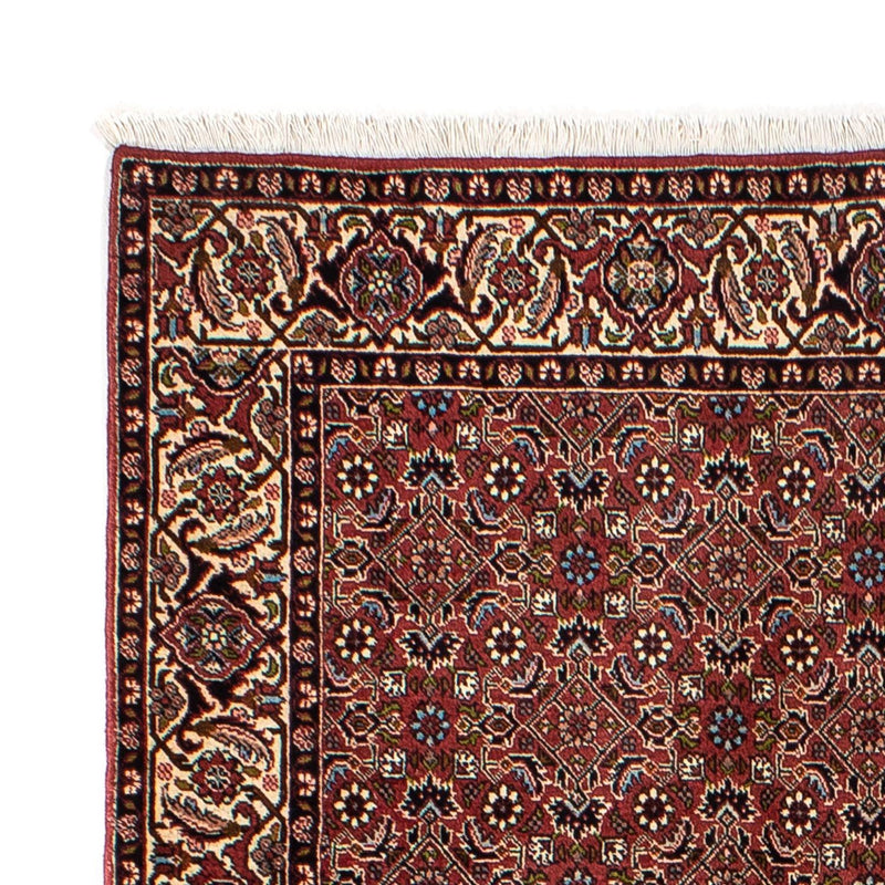 Persisk tæppe - Bijar - 205 x 141 cm - mørkerød