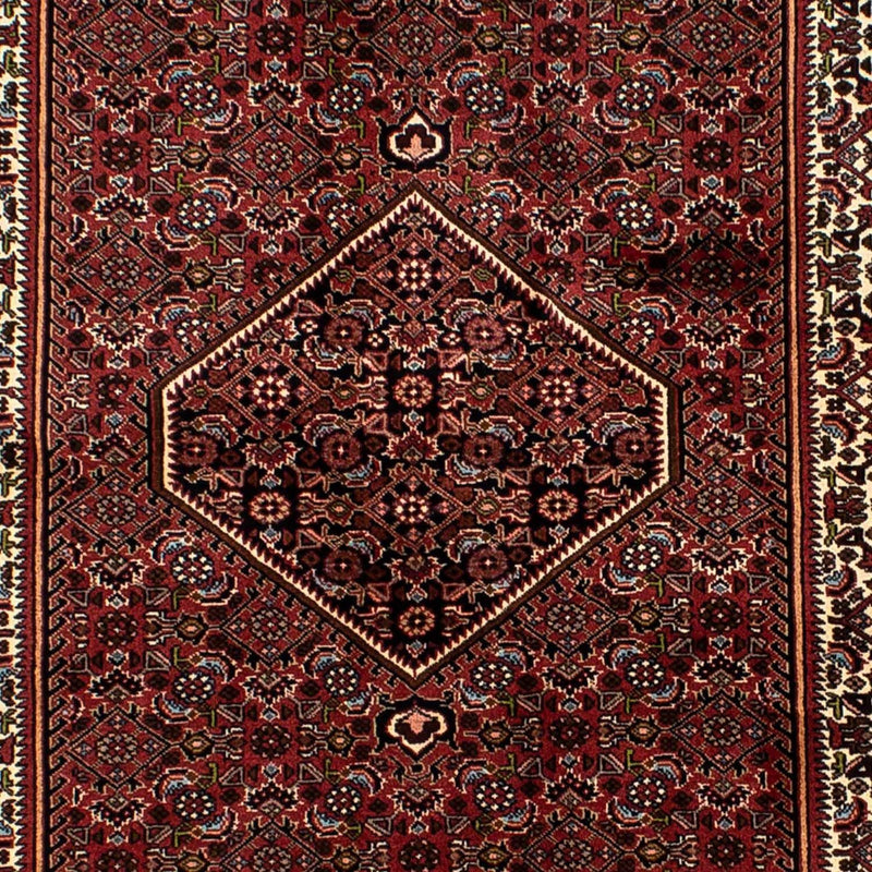 Persisk tæppe - Bijar - 198 x 136 cm - mørkerød