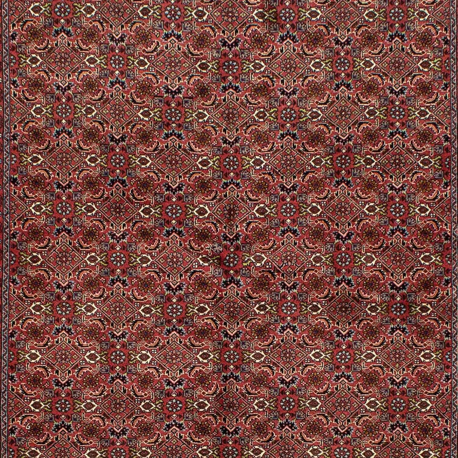 Persisk tæppe - Bijar - 246 x 170 cm - mørkerød