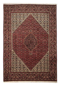 Persisk tæppe - Bijar - 290 x 197 cm - mørkerød