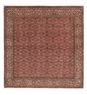 Persisk tæppe - Bijar firkantet  - 200 x 195 cm - lysrød