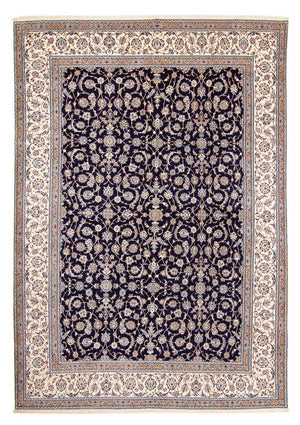Persisk tæppe - Nain - Premium - 430 x 310 cm - mørkeblå