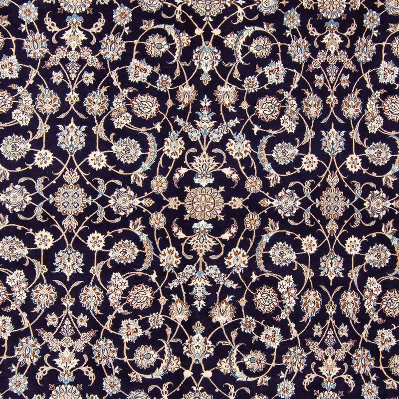 Persisk tæppe - Nain - Premium - 430 x 310 cm - mørkeblå