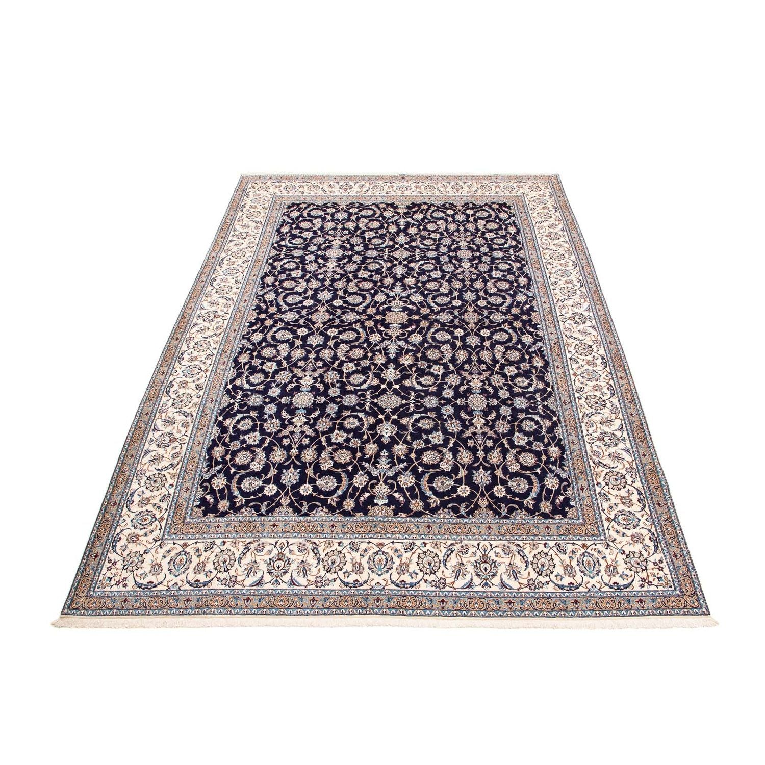 Persisk tæppe - Nain - Premium - 430 x 310 cm - mørkeblå
