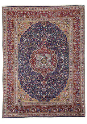 Persisk tæppe - Tabriz - Royal - 391 x 300 cm - blå