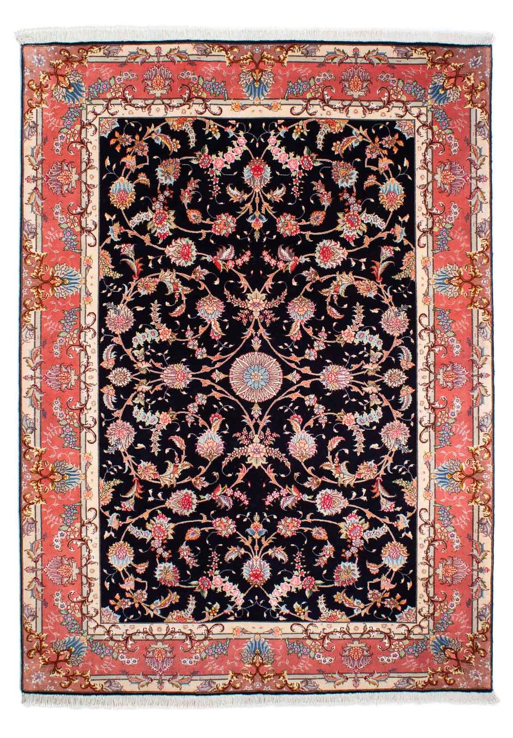 Persisk tæppe - Tabriz - Royal - 238 x 172 cm - mørkeblå