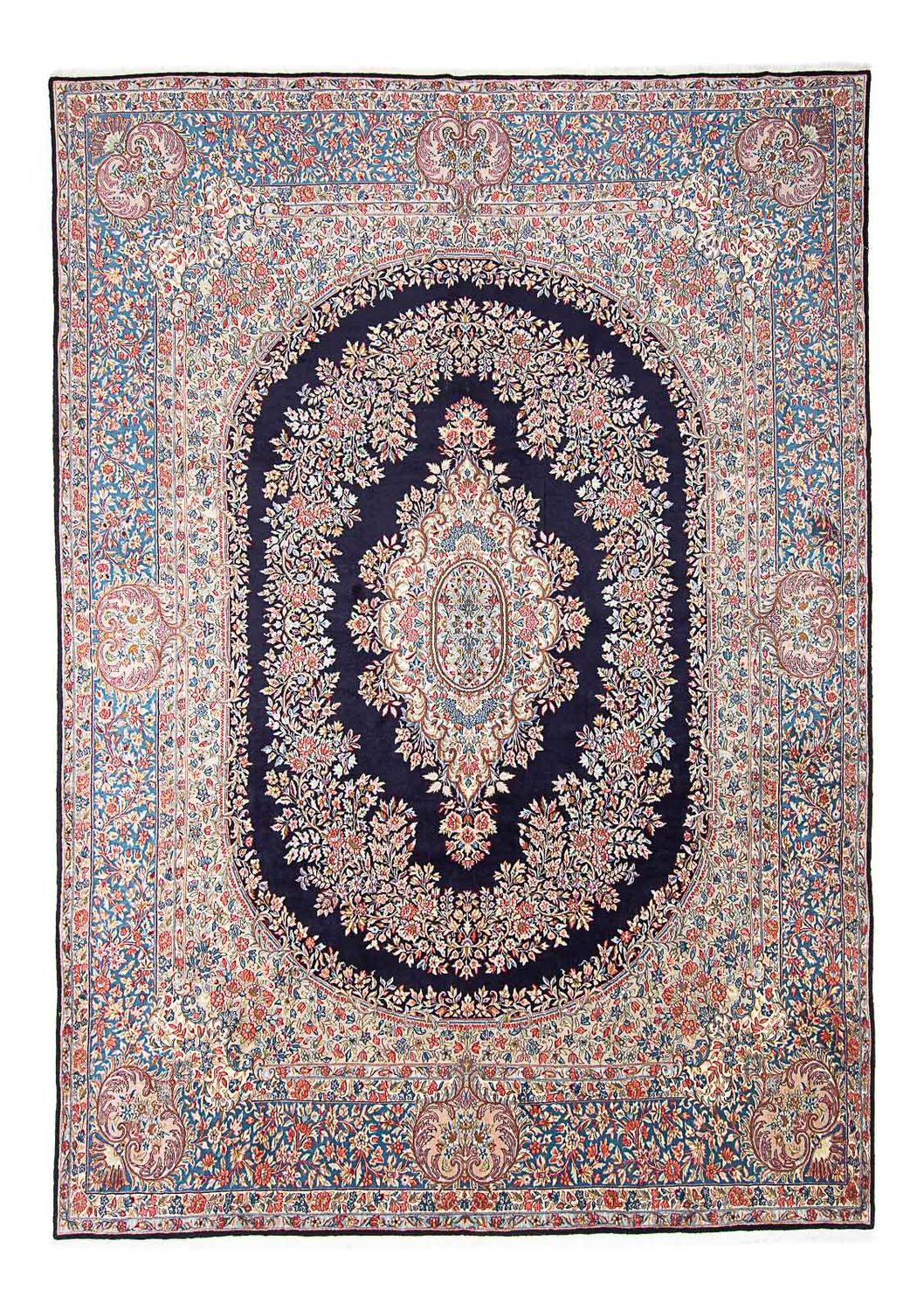 Persisk tæppe - Royal - 398 x 292 cm - mørkeblå