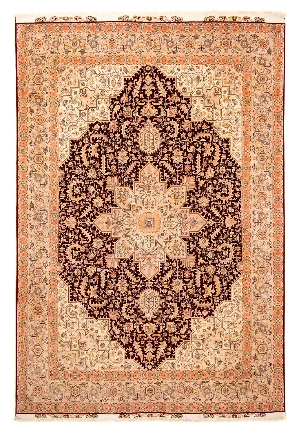 Persisk tæppe - Tabriz - Royal - 356 x 250 cm - lys brun