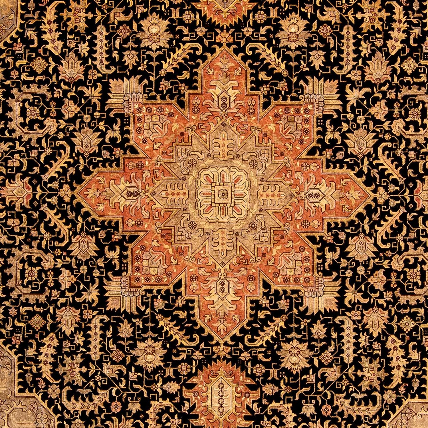 Persisk tæppe - Tabriz - Royal - 348 x 248 cm - lys brun