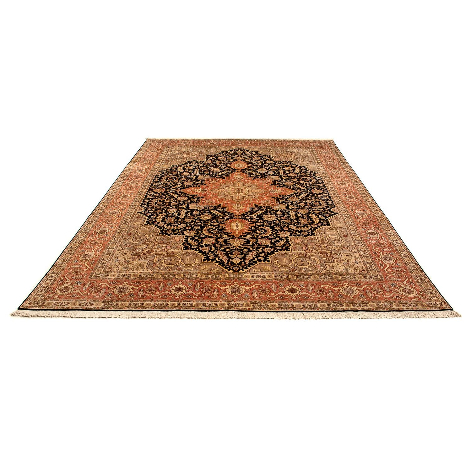 Persisk tæppe - Tabriz - Royal - 348 x 248 cm - lys brun