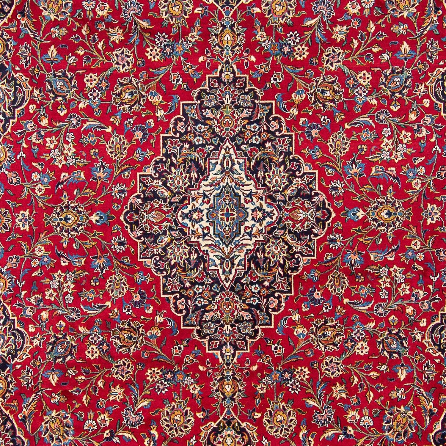 Persisk tæppe - Keshan - 417 x 308 cm - rød