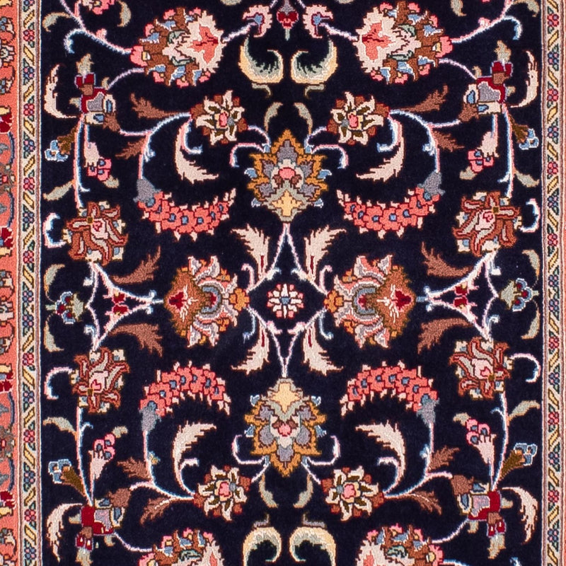 Løber Persisk tæppe - Tabriz - Royal - 298 x 65 cm - mørkeblå