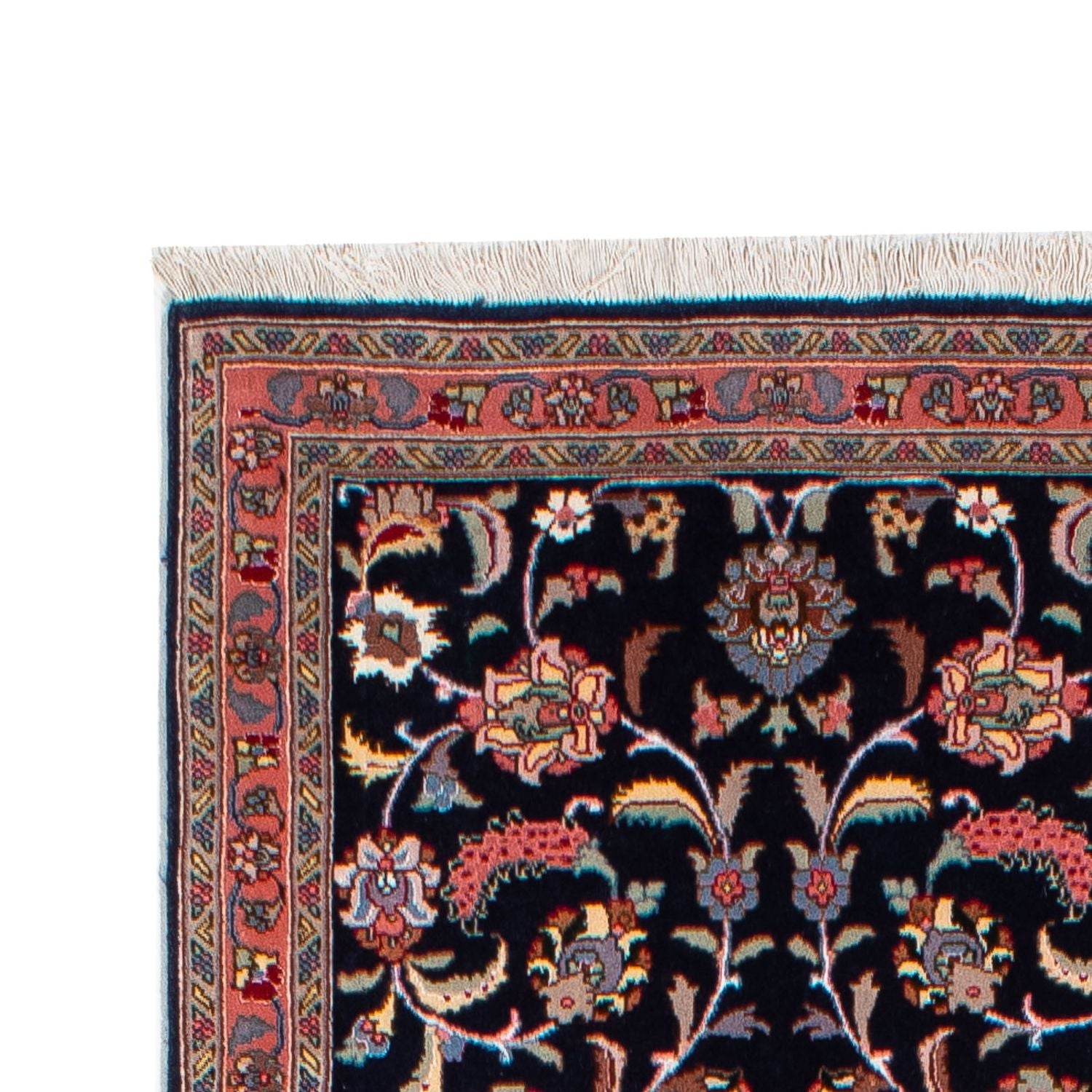 Løber Persisk tæppe - Tabriz - Royal - 298 x 65 cm - mørkeblå