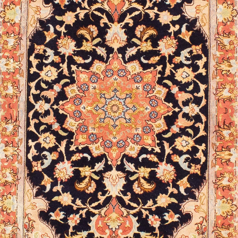 Løber Persisk tæppe - Tabriz - Royal - 295 x 68 cm - mørkeblå
