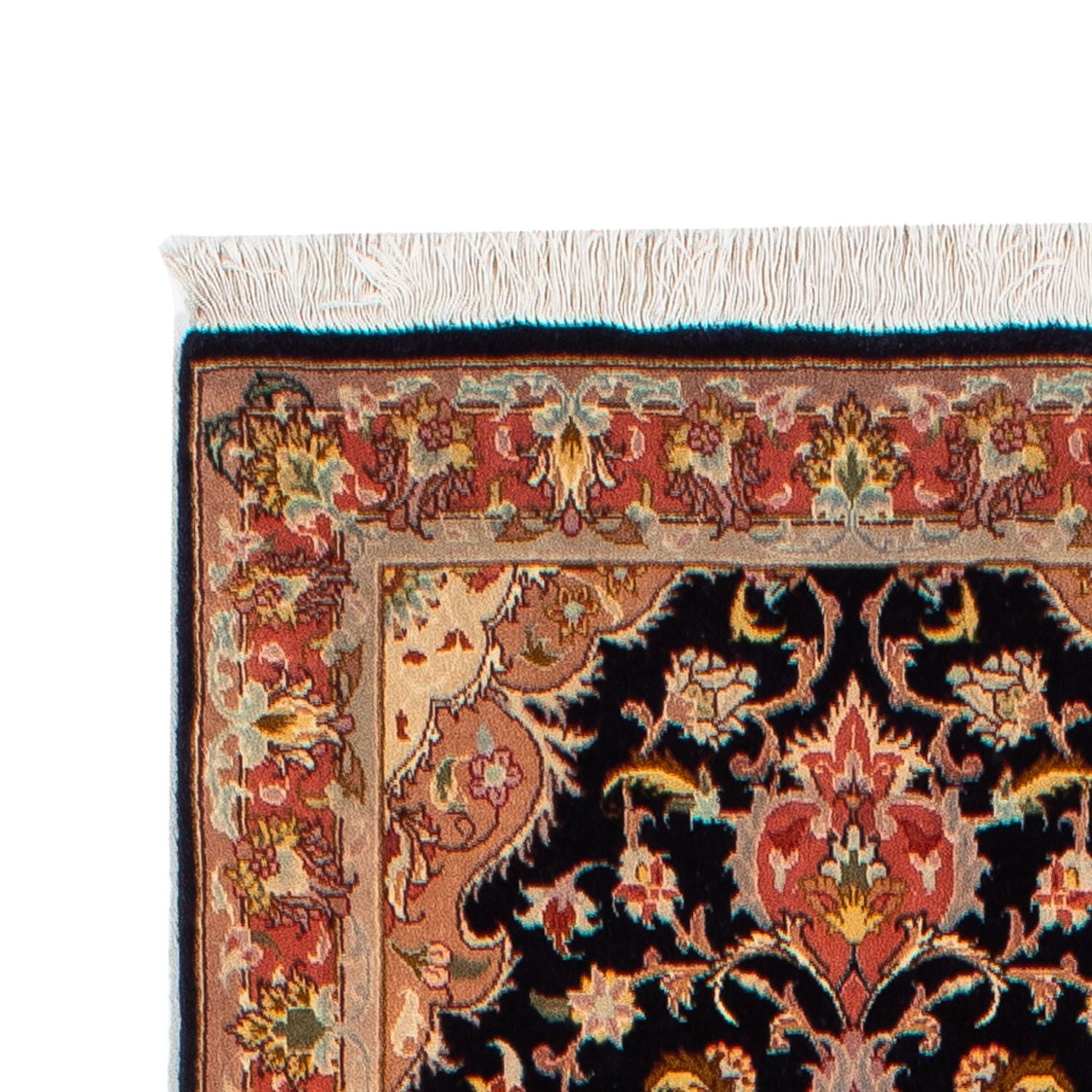 Løber Persisk tæppe - Tabriz - Royal - 303 x 68 cm - mørkeblå