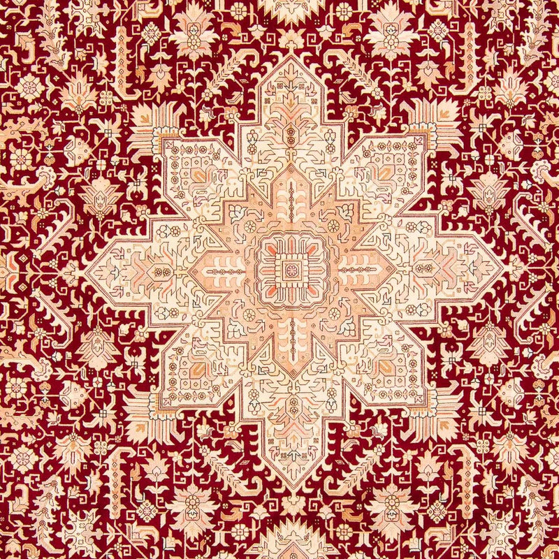 Persisk tæppe - Tabriz - Royal - 400 x 298 cm - mørkerød